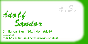 adolf sandor business card